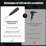 1pc Built-in 2000mAh Li-on Battery Screwdriver Set Electric Screwdriver Set LED Lights Two-layer Easy Install or Remove Screwdri