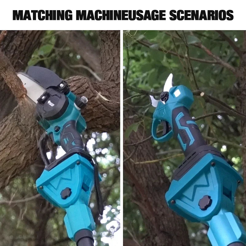 Electric Chainsaw Brushless Telescoping Pole 3 IN 1 Pruner High Branch Saw Garden Tree Pruning Tools For Makita 18V Battery Pins
