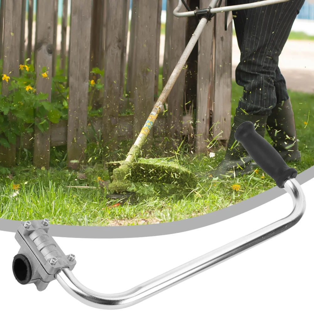Trimmer Handlebar Handle Ergonomic Non-slip Lawn Mower Auxiliary Handle Stainless Steel for Lawn Care Landscaping Yard Trimming