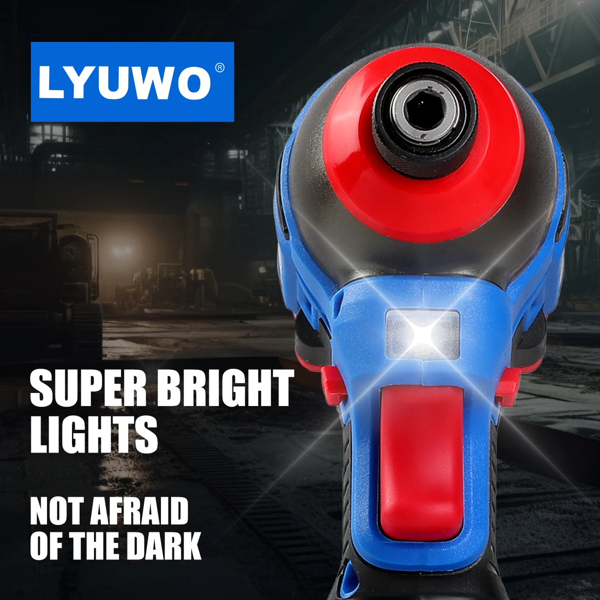 LYUWO 16V Electric Drill Screwdriver 160N.m impact Driver cordless drill Household Multifunction Hit Power Tools