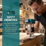 Makita DRT50 18V Cordless Brushless Trimmer Slotting Tool For Furniture Edge Finishing And Cabinet Fabrication Tasks