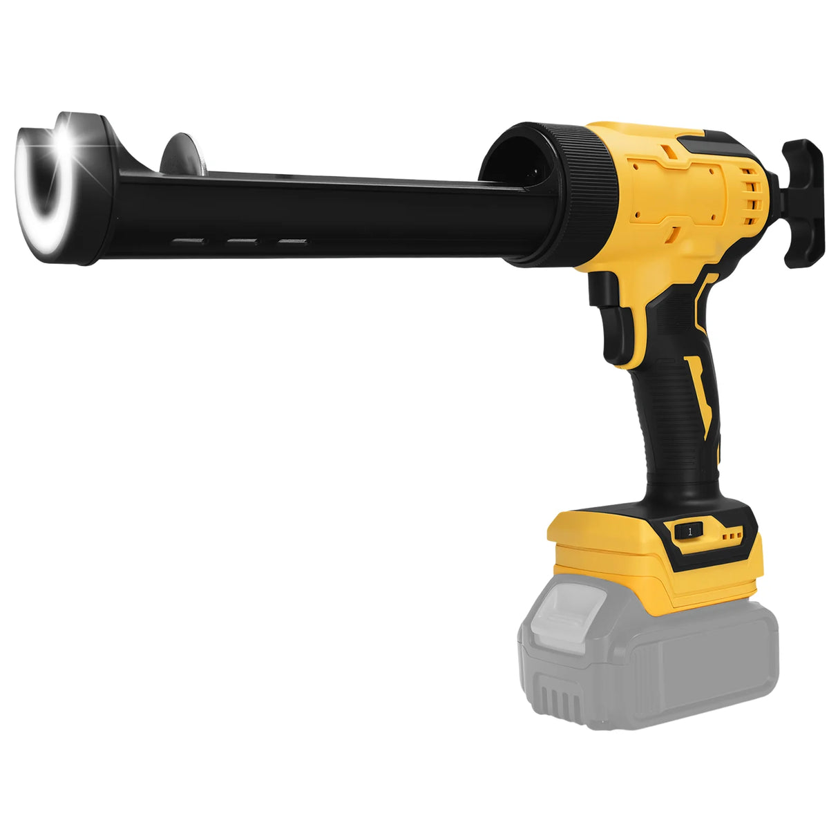 Electric Caulking Gun Glass Glue Gun 6 Speeds 10oz Cordless Silicone Gun Filling Sealing Caulking Tools for Dewalt 20V Battery