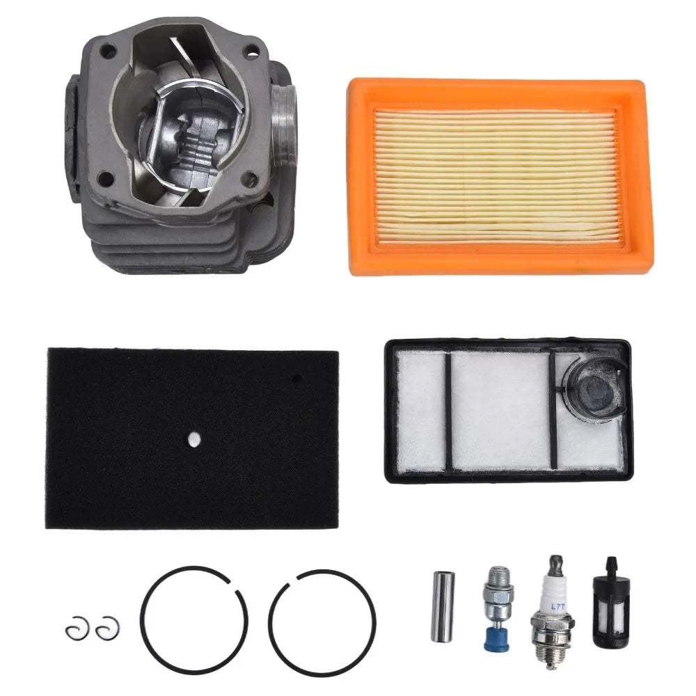 Durable Grey Cylinder Piston Kit Large Bore Compact Cylinder Kit Metal Easy to Install Piston Kit for Stihl TS400