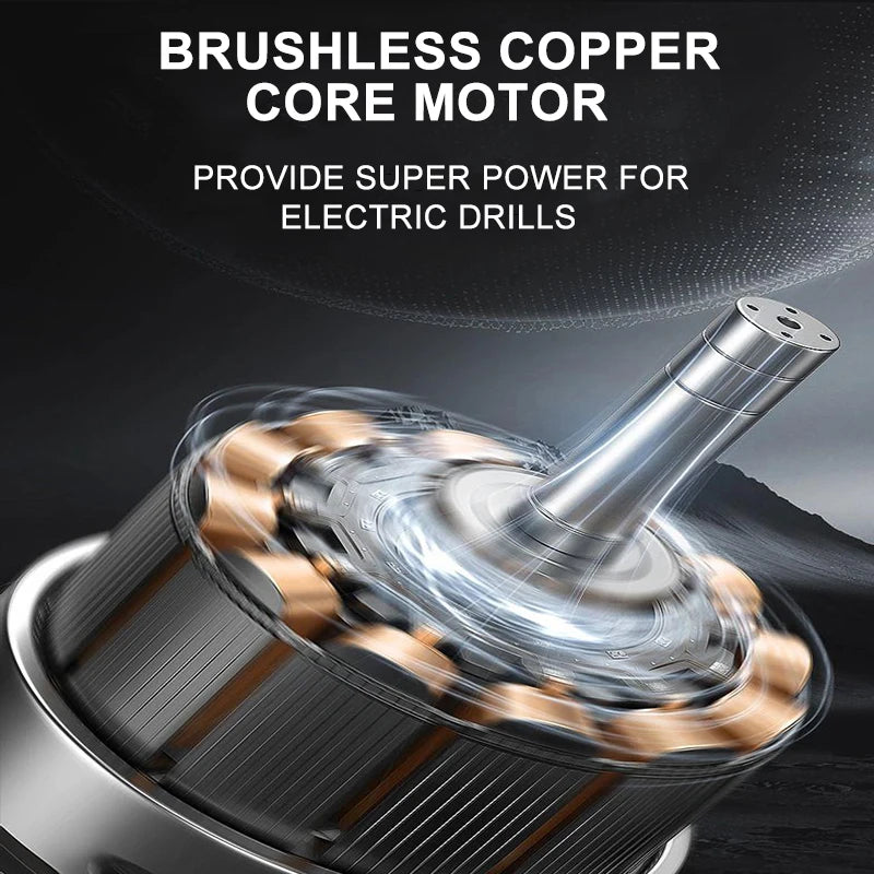 WIDEEP 16V 70N.m Brushless Cordless Drill Self-locking Chuck Electric Screwdriver 20+1 Torque Settings 2-Speeds Power Tools