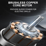WIDEEP 16V 70N.m Brushless Cordless Drill Self-locking Chuck Electric Screwdriver 20+1 Torque Settings 2-Speeds Power Tools