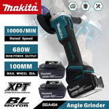 Makita Electric DGA404 Brushless Angle Grinder Polishing Cutting Machine Cordless Angle Grinder Tool For 18V Battery 100mm