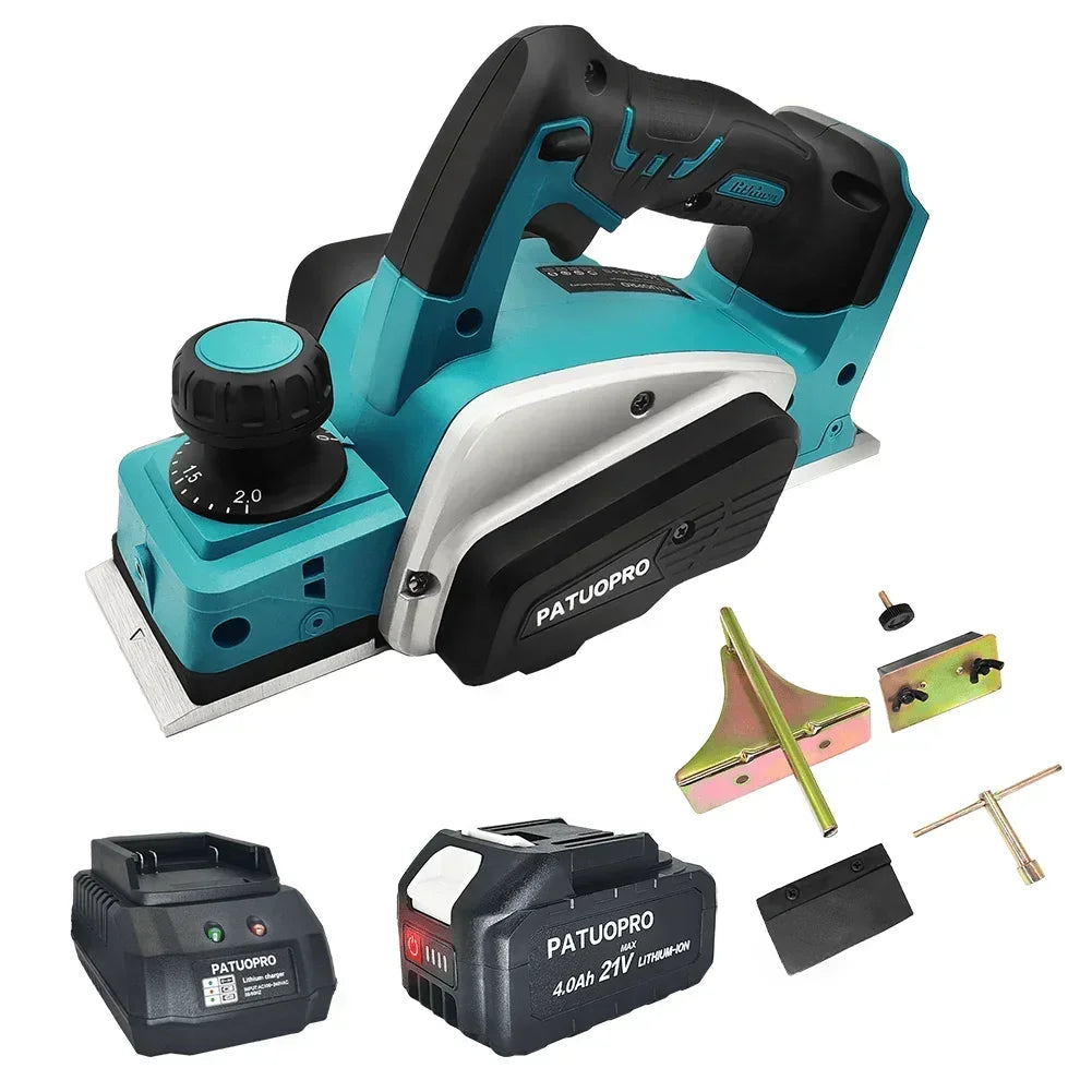82mm Cordless Handheld Electric Planer 15000RPM Rechargeable Electric Wood Cutting DIY Furniture Tool For Makita 18V Battery