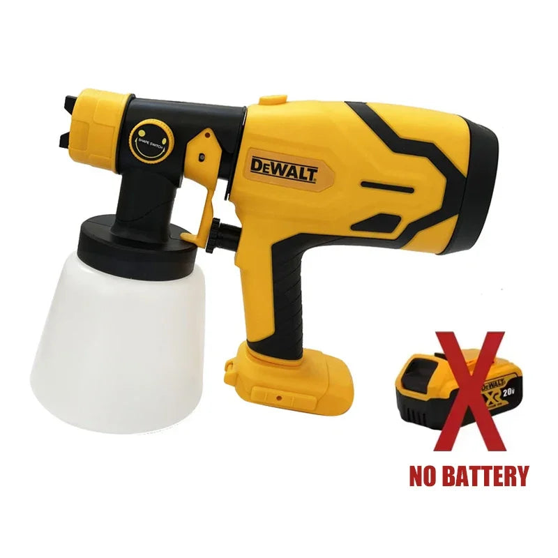 Dewalt 800ML Portable Cordless Paint Sprayer High-Power Automotive and Furniture Spraying Gun for Dewalt 18V Battery
