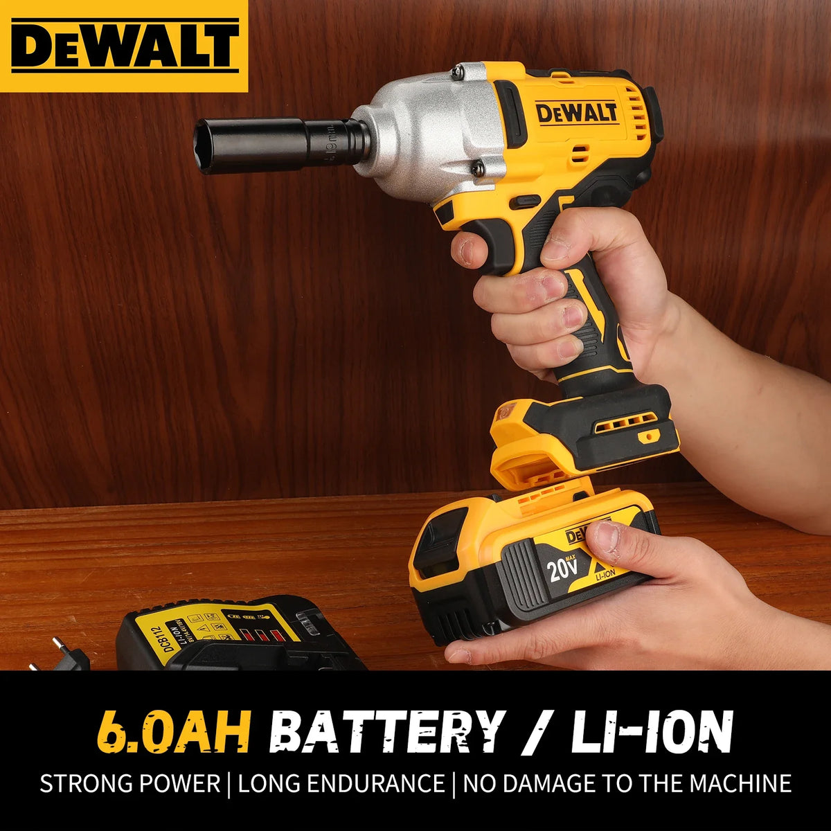 2025 DEWALT DCF900 1/2" High Torque Brushless Impact Wrench 20V Cordless for Auto Repair Industrial Use