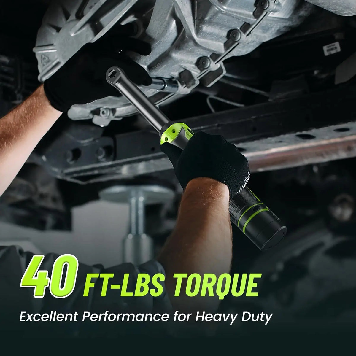 Robustrue 3/8" Cordless Ratchet Wrench 6-inch Extended Ratchet Wrench 40Ft-lbs 400RPM Cordless Ratchet with 2.0Ah Battery for Makita