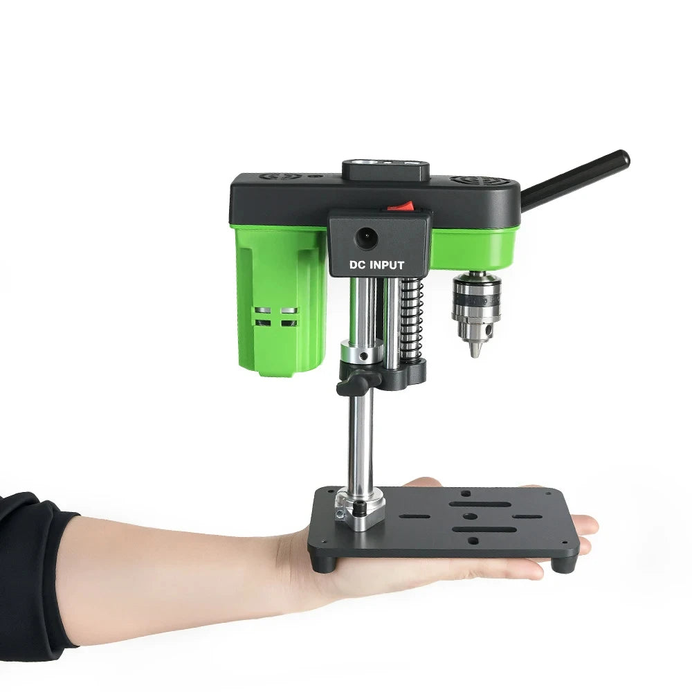 Mini Bench Drill Press - Industrial Precision, 100W AC/DC Power, 7-Speed Adjustable, Max 6mm Chuck