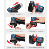 Bosch GWS 12V-76 Professional 12V Cordless Angle Grinder Rechargeable Portable Angle Grinder Handle Cutting Machine Power Tools