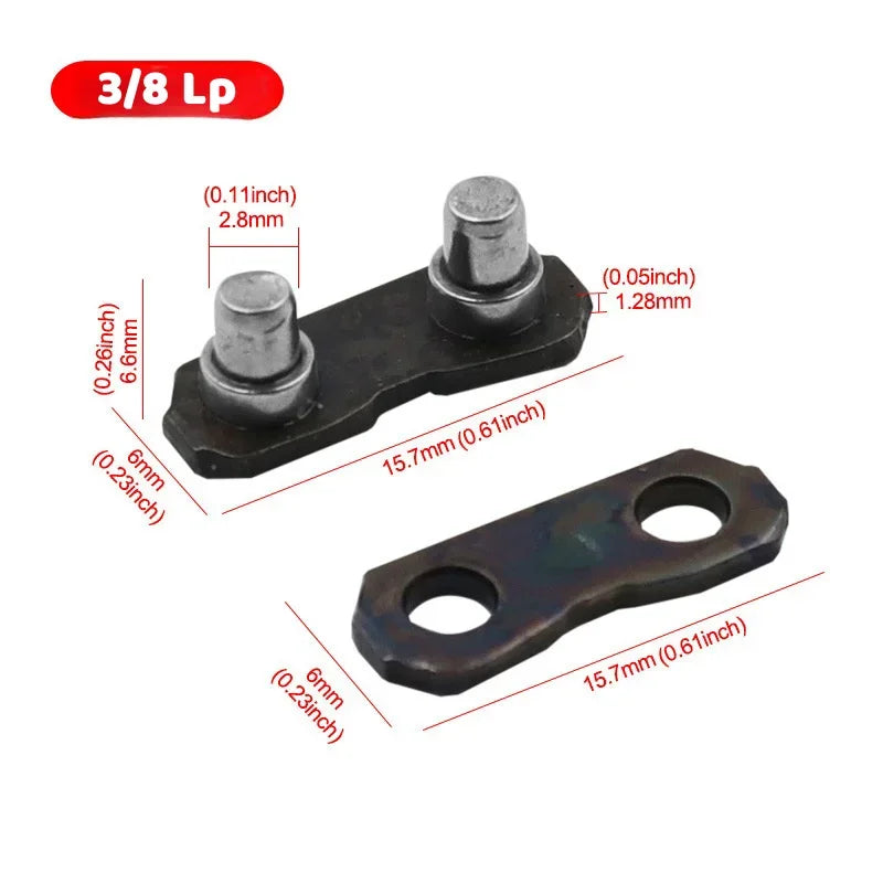 100pcs Stihl OREGON 0.404" 0.325" 3/8" 3/8"LP Pitch Chain Lock Connector Joining Links Tools Repair Kit For Electric Chainsaw