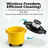 Cordless Wet Dry Vacuum Cleaner, Industrial High Power Shop Vacuum for DeWalt 20V Battery 3-in-1 Dry Wet Blow Dust Collector