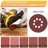 125MM 6 Gear Electric Orbital Sander Cordless Random Orbital Sander for Woodworking Putty Polishing Tool For Dewalt Battery