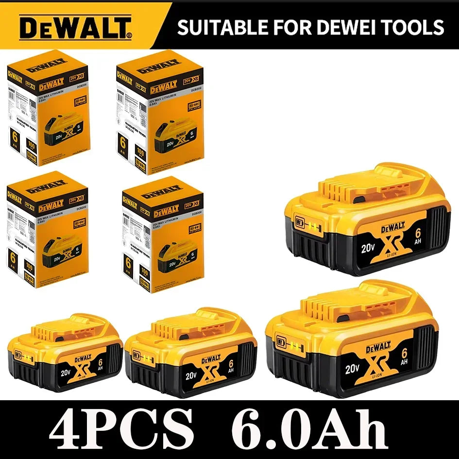 Dewalt 20V Battery 5AH 6AH 18V5.0AH Rechargeable Lithium Ion Battery, Dewalt DCB200 Power Tool Replacement Battery