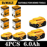 Dewalt 20V Battery 5AH 6AH 18V5.0AH Rechargeable Lithium Ion Battery, Dewalt DCB200 Power Tool Replacement Battery