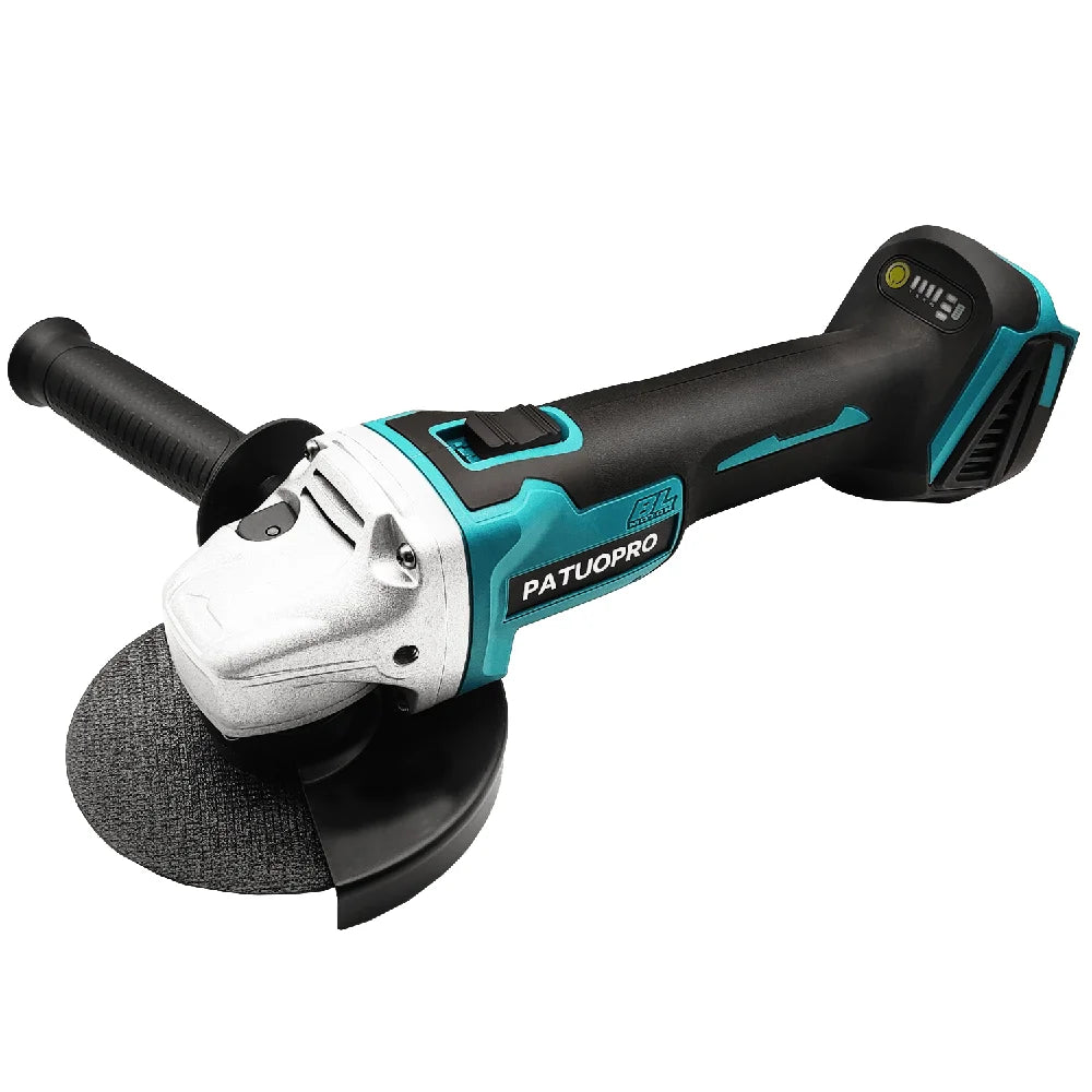 PATUOPRO 125MM Brushless Electric Angle Grinder Cordless Grinding Machine Handheld Polishing Power Tool For Makita 18V Battery