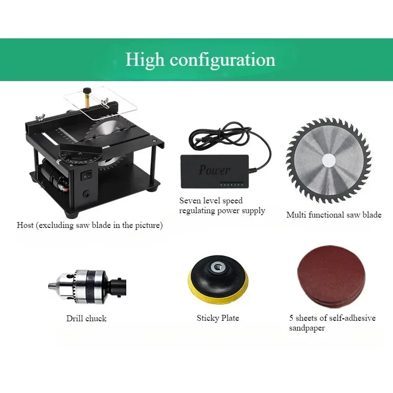 Micro Small Table Saw DIY Woodworking Jade Electric Saw Table Grinder Precision Model Saw Multifunctional Small Cutting