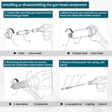 Makita Brushless Cordless Electric Rivet Gun 3.2-4.8mm ,18V Battery for Stainless Steel Aluminum Rivets DIY & Industrial