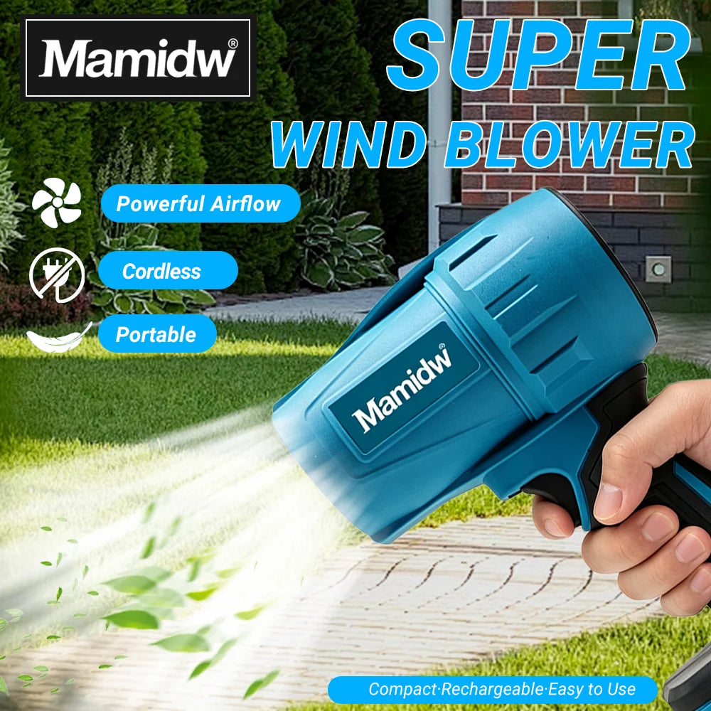 Cordless Leaf Blower for Makita 18V Battery, 22000RPM High Speed, Metal Body for Durability, Ideal for Garden, Patio, Driveway & Car Cleaning