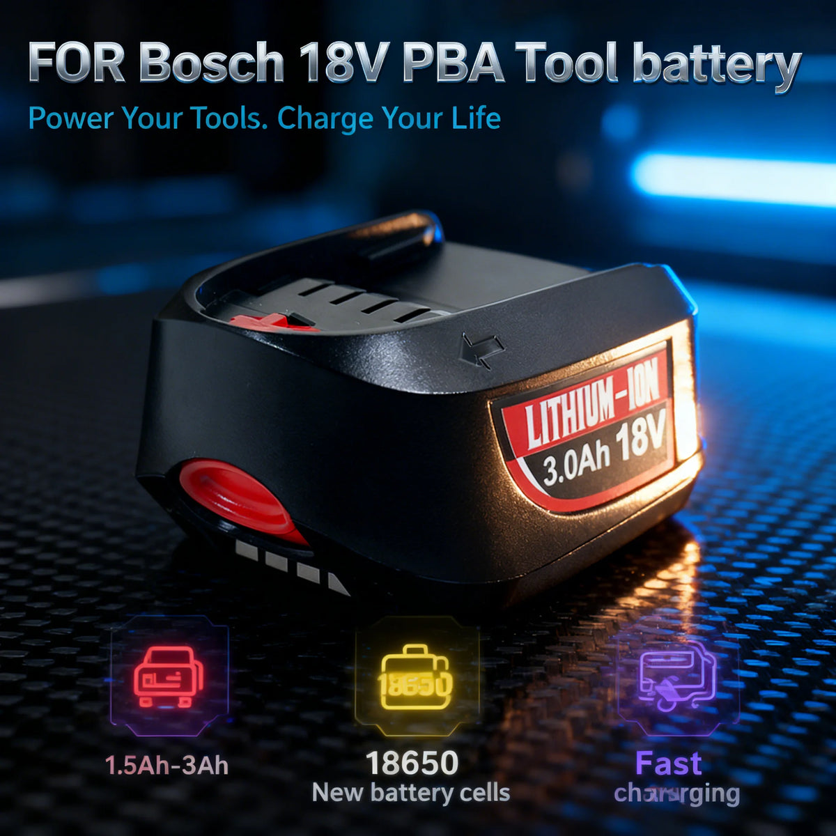 1.5Ah-3Ah 2.5Ah For Bosch 18V PBA Replacement Battery for PBA PSB PSR PST Rechargeable Screwdriver Batteries AL1830CV AL1810CV