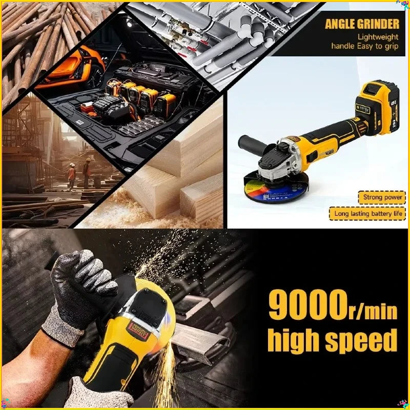 Dewalt DCG406 Cordless Brushless Angle Grinder 125MM 9000RPM Cutting Polishing Machine Compatible With 20V Batteries