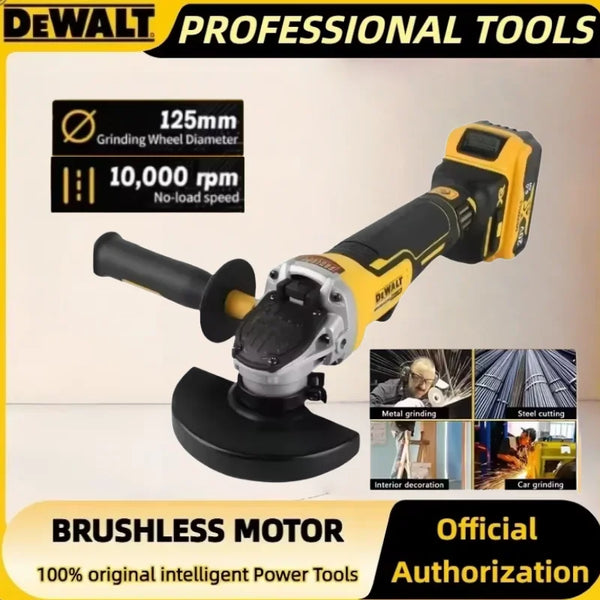 Dewalt 125mm Flat Head Angle Grinder DCG405, 18V Lithium Battery Brushless Bare Cutting Power Tool