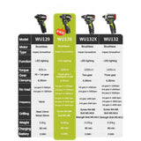 WORX WU138 0il Pressure Brushless Cordless impact drill 12V 50Nm 1300rpm 4000bpm Smart clutch professional Electric Dril