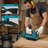 Cordless Belt Sander for Makita 18V BL1830 Battery (Tool Only) Brushless Power Sander Electric Sander Machine, Dust Bag Included