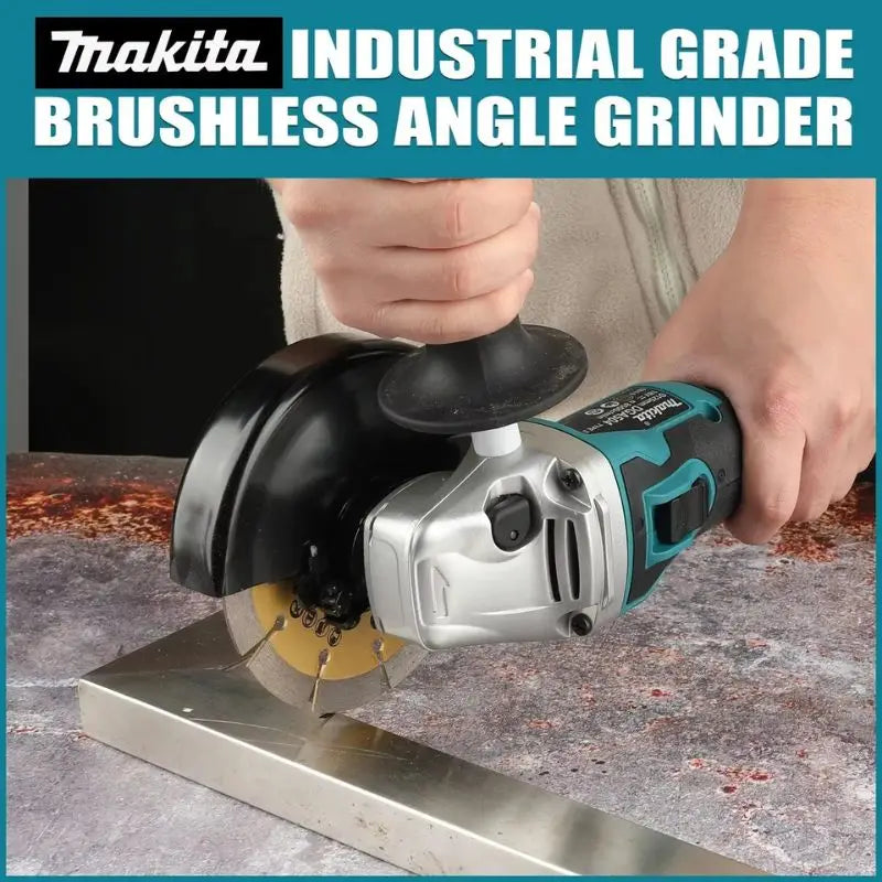 Makita DGA404 18V 125mm Brushless Angle Grinder Cordless Rechargeable Power Tool（2 Batteries and 1 tool）