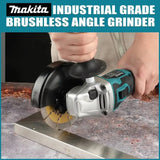 Makita DGA404 18V 125mm Brushless Angle Grinder Cordless Rechargeable Power Tool（2 Batteries and 1 tool）