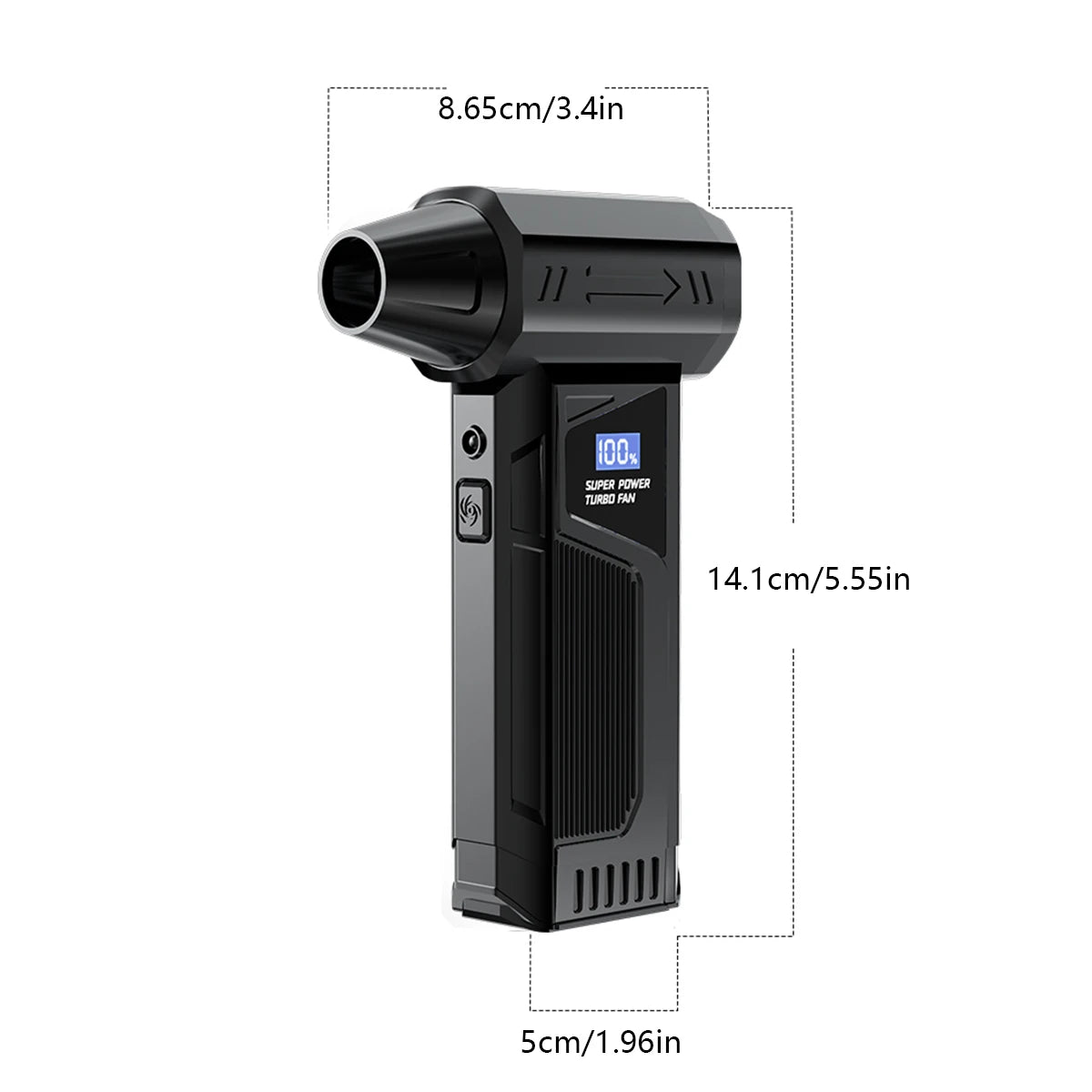 2026 New Wireless Jet Fan Brushless Motor Turbo Air Blower Car Cleaning Led Light Digital Display Portable Outdoor Use