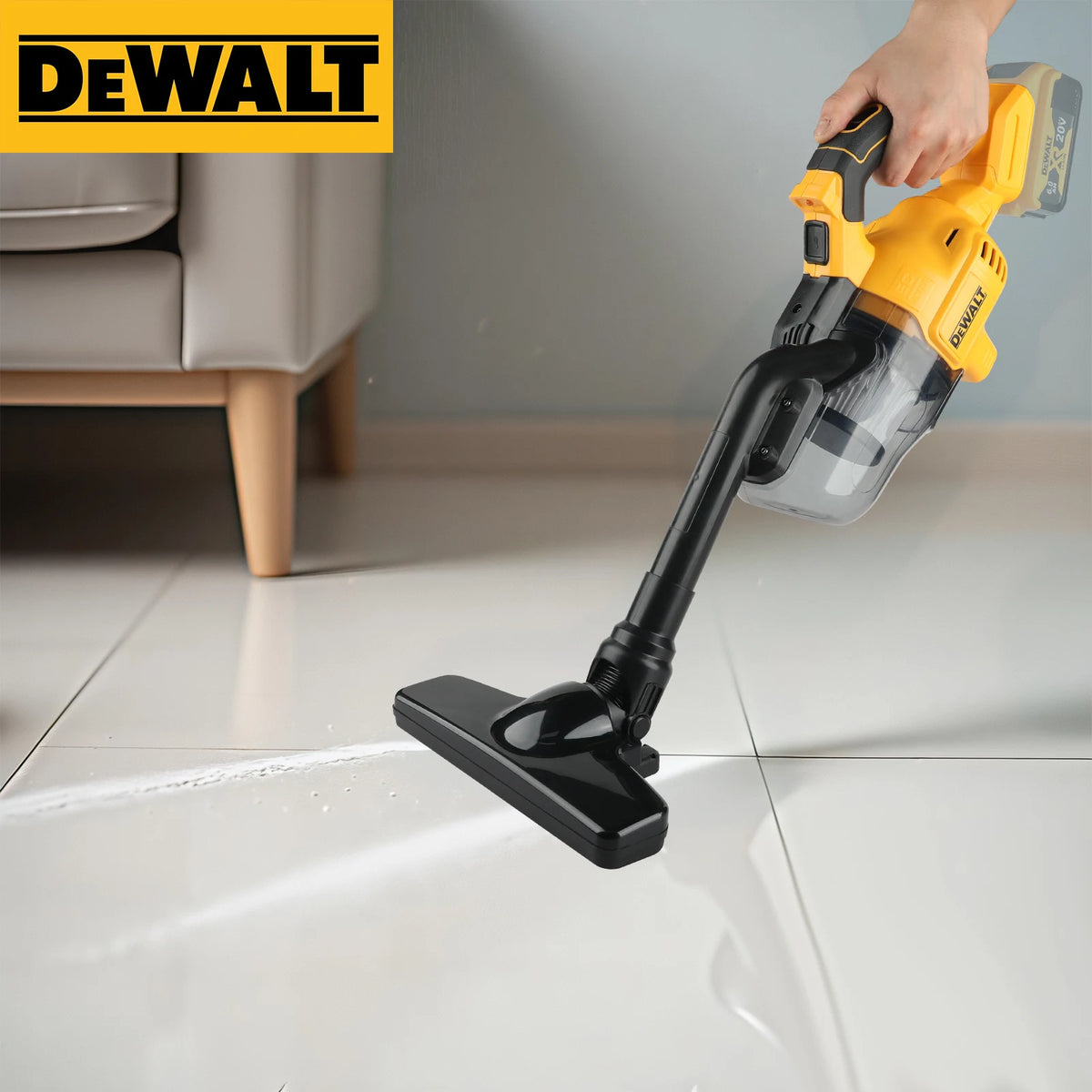 DEWALT dcv501 20V Cordless Vacuum Cleaner 18V powerful, LED Lighting, 0.7L Large Dust Cup,for Home and Car Interior Cleaning