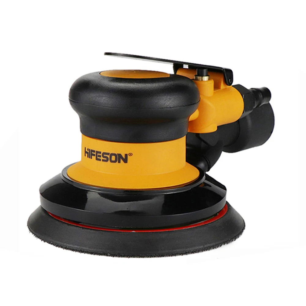 HIFESON 5inch/6inch Pneumatic Orbital Sander Air Polisher 125mm/150mm Air Vacuuming Eccentric 5mm Grinding Machine EU Connector