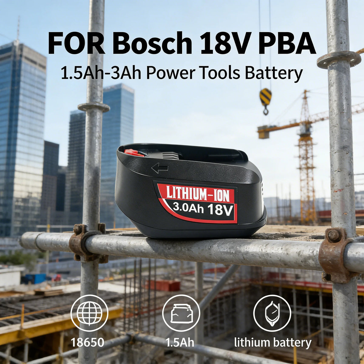 1.5Ah-3Ah 2.5Ah For Bosch 18V PBA Replacement Battery for PBA PSB PSR PST Rechargeable Screwdriver Batteries AL1830CV AL1810CV