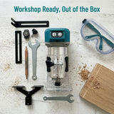 Makita 18V LXT DRT50 Brushless Cordless Trimmer for Laminate Trimming and Cabinet Joint Preparation Woodworking Tool