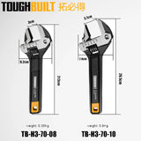 TOUGHBUILT TB-H3-70-08 TB-H3-70-10 Adjustable Wrench 8"/10" Double Scale Movable Spanner Durable Hand Tool
