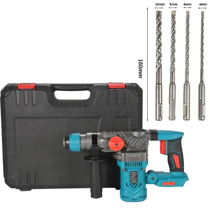 Heimerdinger Cordless brushless Rotary Hammer Drill, 1-1/8" SDS-Plus 3.2J Multi-functional Heavy Duty hammer drill, No battery