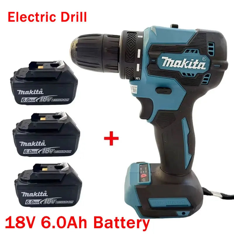Makita DDF485 Compact Cordless Hammer Drill 18V Rechargeable Brushless Electric Tool Variable Speed for Drilling And Hammering