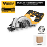Electric Goddess 5in Brushless Electric Circular Saw ﻿1000W Handheld Woodwork Saw Power Tool ﻿﻿For Dewalt 20V Battery Pin