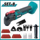 Cordless Oscillating Multi Function Tool Electric Saw With Trimmer /Shovel/Cutting Woodworking Speed Tool Kit for Makita Battery