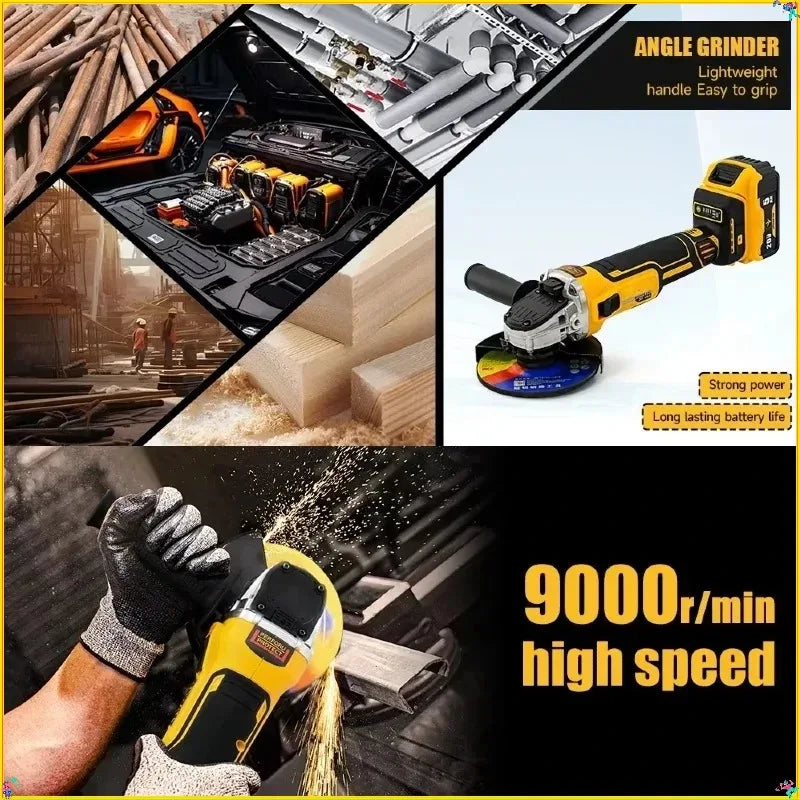 DEWALT DCG405 125mm Flat Head Angle Grinder, 18V Lithium Battery Brushless Bare Machine Cutting Power Tool