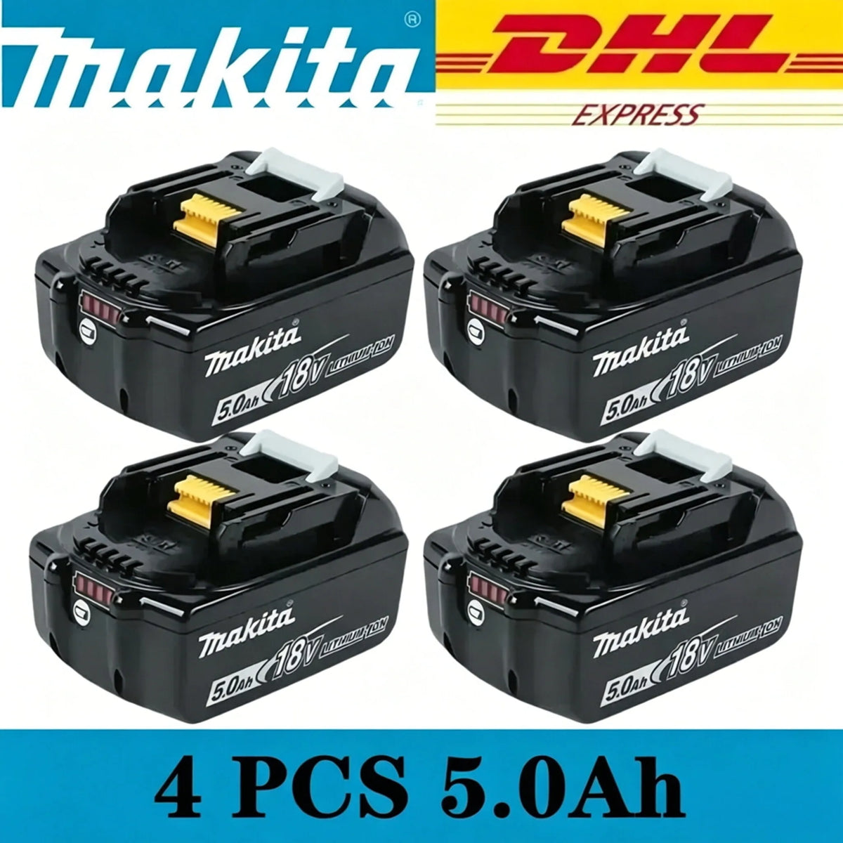 2026 Original Makita 18V LXT Lithium Battery 9.0Ah/6.0Ah/5.0Ah for BL1890 BL1860B BL1850 & DDF487
