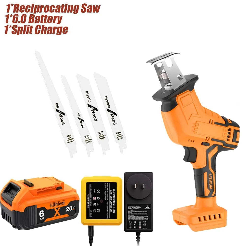 Cordless Reciprocating Saw For DEWALT DCB200 18V Battery Portable Electric Saw Wood Metal PVC Pipe Cutting Bandsaw Power Tool