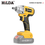 HILDA 1/2" Brushless Impact Wrench 1200N.m High Torque Electric Wrench Power Tool for Scaffolding Tire Repair For Makita Battery