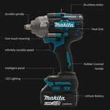 Makita 1000Nm High Torque 18V Cordless Brushless Wrench Wireless Impact Tool for Car Tire Repair, Compatible with Makita Battery