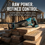 Makita Brushless Recip Saw, Cordless Power Tool for 18V & 20V Battery, Portable with 4PCS Blades, Wood/Metal Cutting Saw