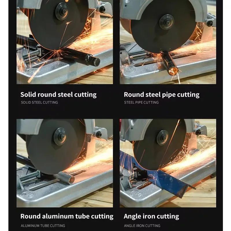 185mm Portable Cut Off Saw Mini Benchtop Cutting Machine All Copper Motor Precision Dial Multi-Angle Metal Wood Profile Cutter