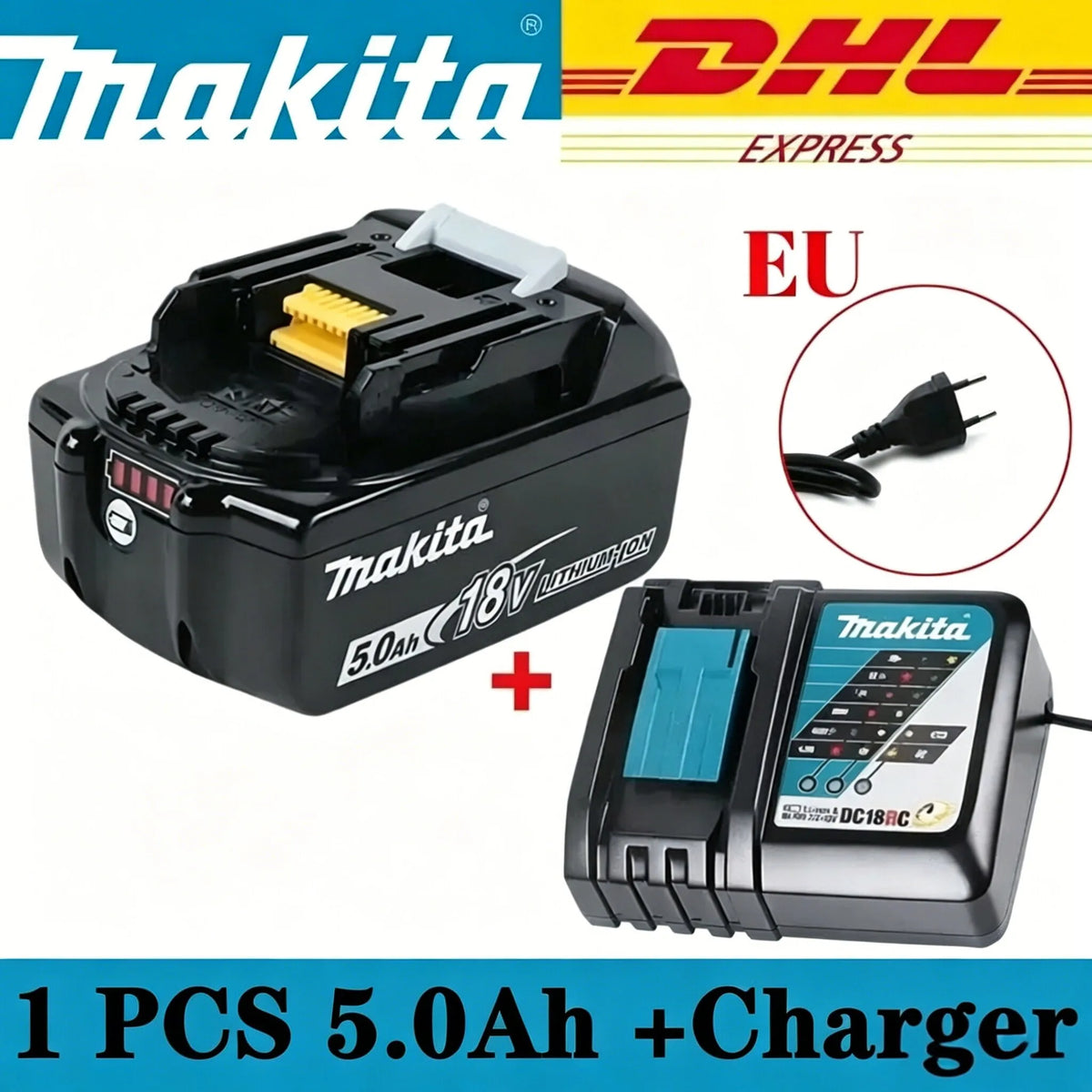 2026 Original Makita 18V LXT Lithium Battery 9.0Ah/6.0Ah/5.0Ah for BL1890 BL1860B BL1850 & DDF487